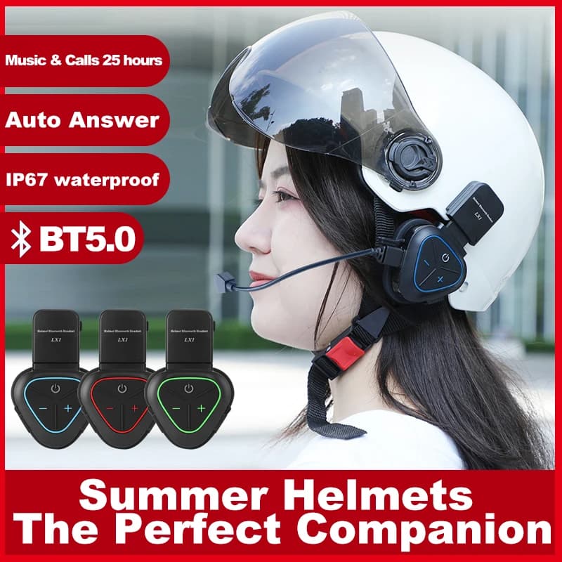 LX1 דיבורית Bluetooth לקסדת חצי לאופנוע