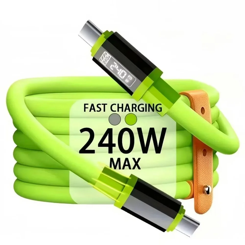 כבל USB-C ל-USB-C טעינה מהירה 240W