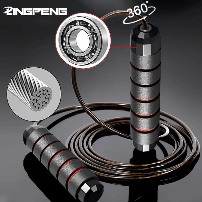 חבל קפיצה Steel Wire עם מיסבים וידיות EVA
