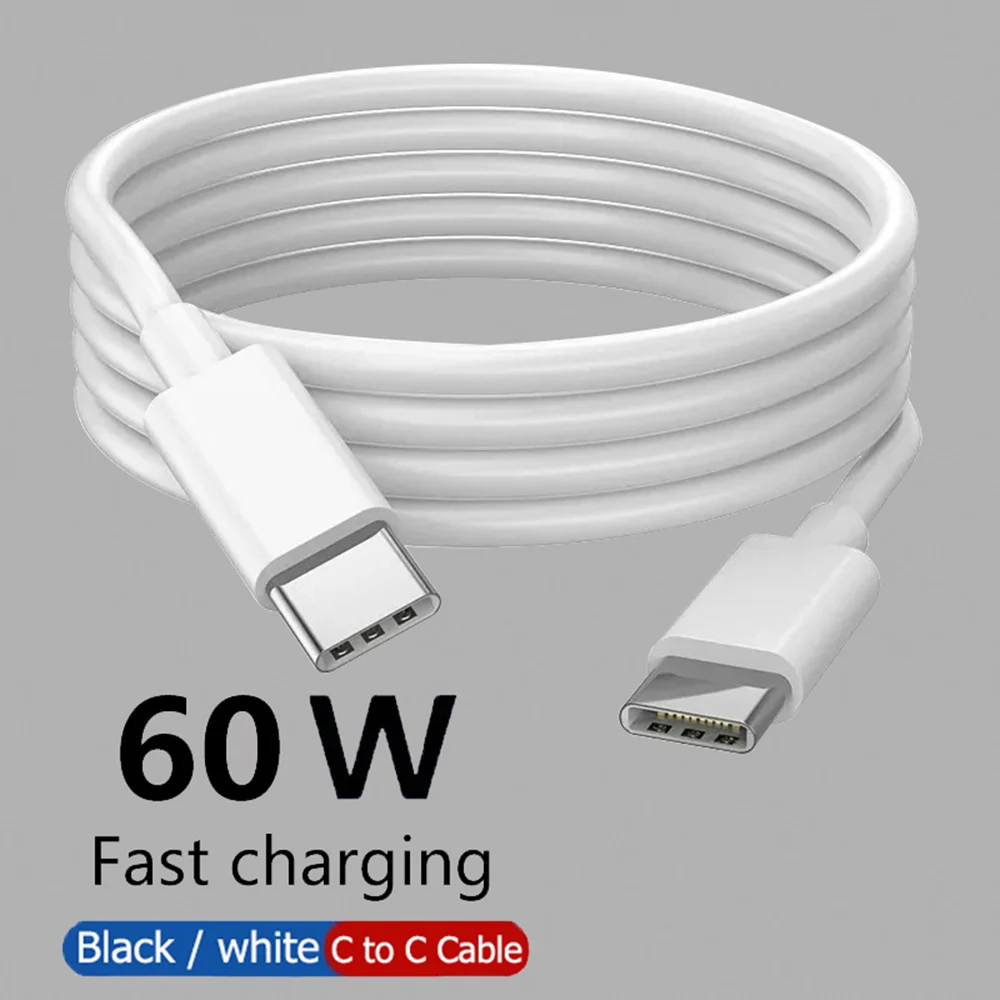 כבל USB-C ל-USB-C PD 60W לטעינה מהירה