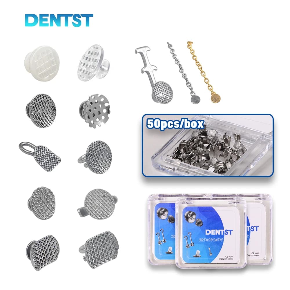50 יח' כפתורי לינגואל אורתודונטיים dentst