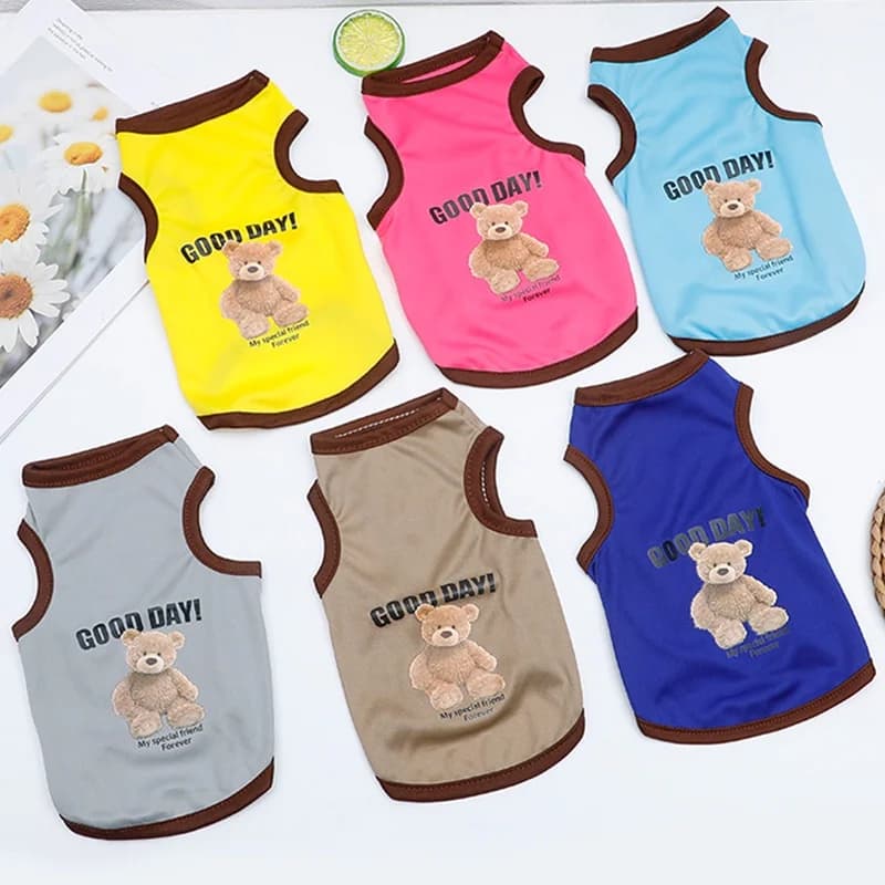 בגד כלב מכותנה/פוליאסטר עם דובי Cartoon Bear