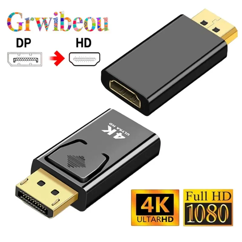 מתאם DisplayPort ל-HDMI 4K למחשב ולמקרן