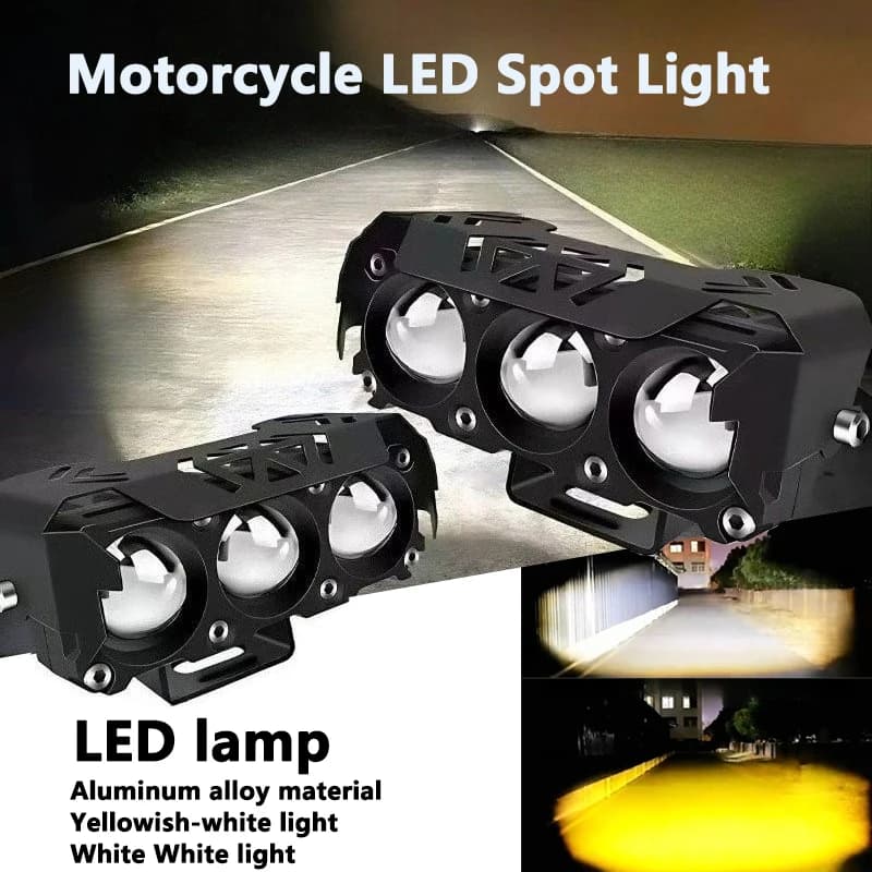 פנס LED דו-צבעי לאופנוע 12V/24V