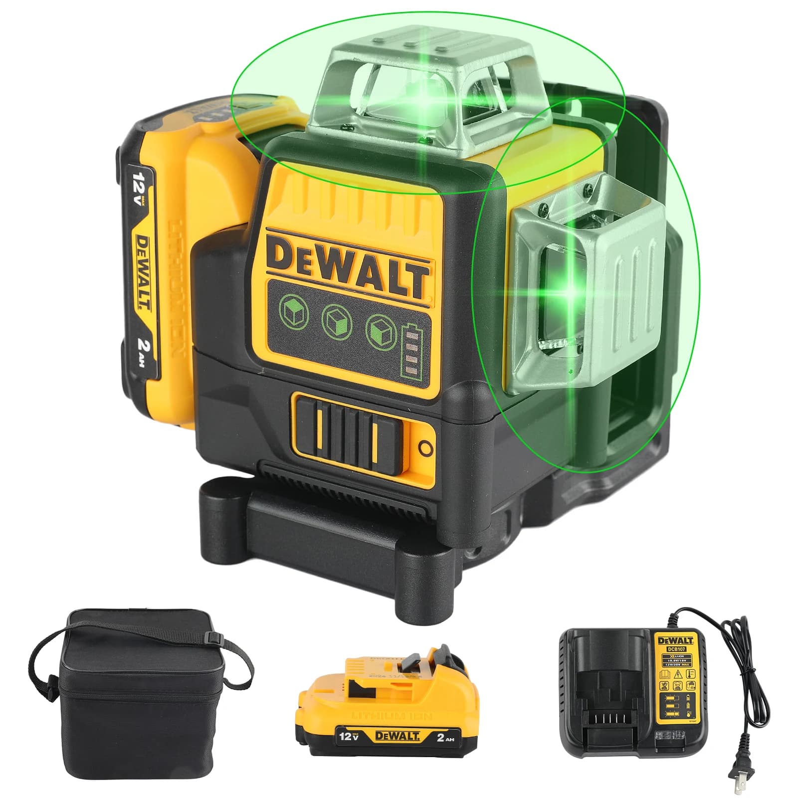 DEWALT DW089LG פלס לייזר ירוק 12 קווים