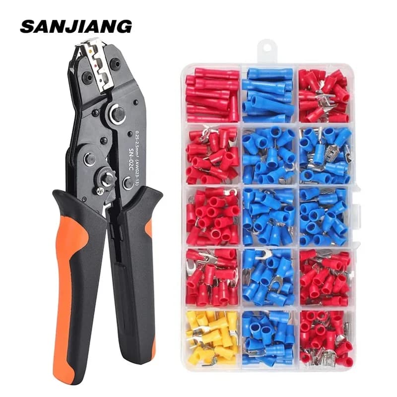 ערכת קרימפינג SANJIANG SN-02C עם 280 מחברים מבודדים