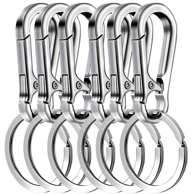 סט 6 מחזיקי מפתחות Carabiner ממתכת