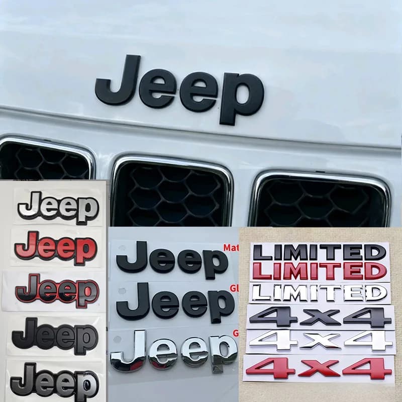 סמל Jeep דביק לגריל ולתא המטען