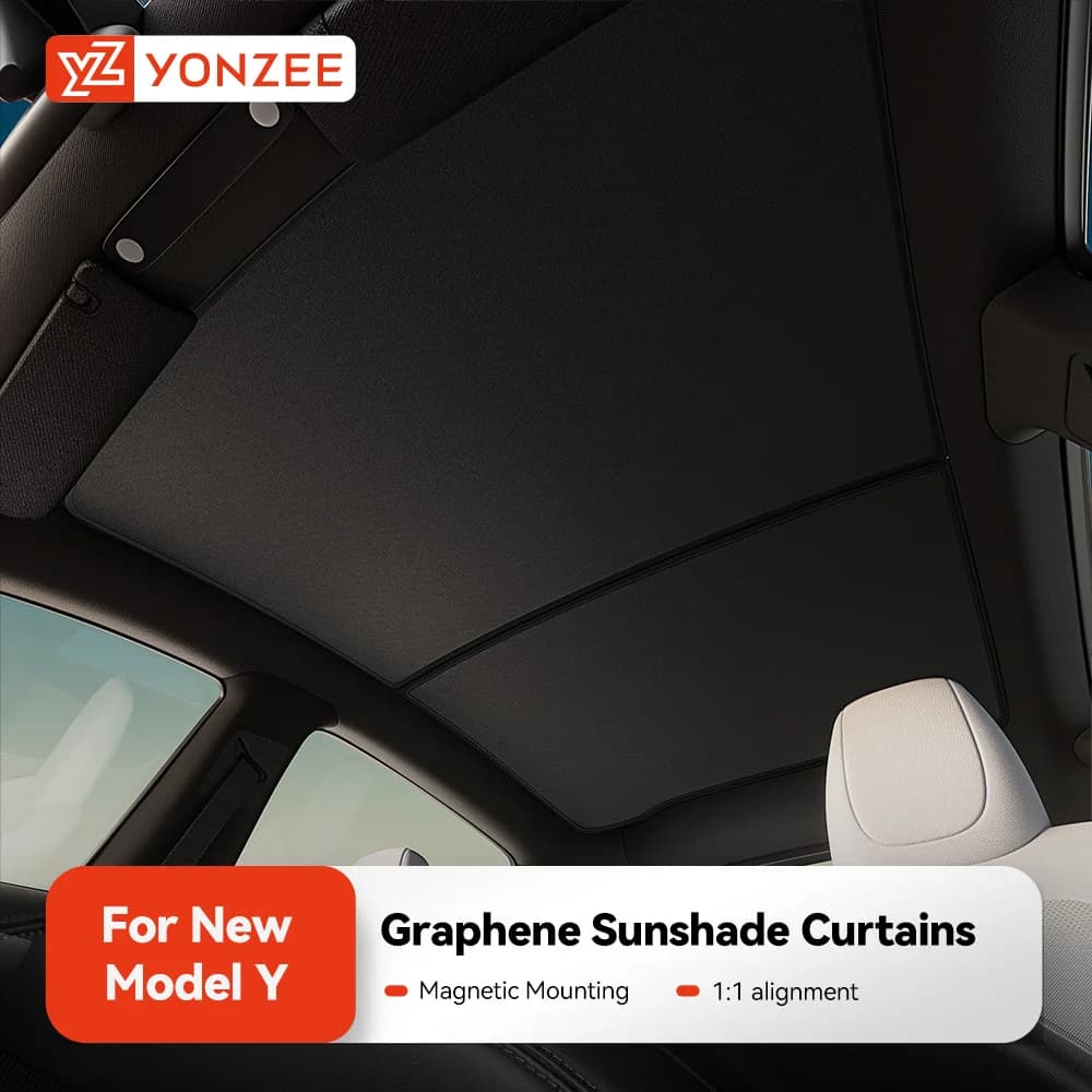YZ שמשיית גג מגנטית לטסלה Model 3/Y Juniper Highland